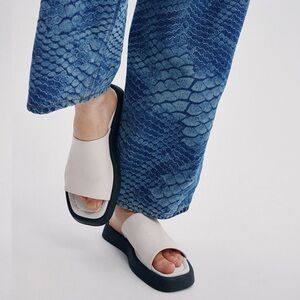 Maguire Leather Barca Slide Sandals Sz 36 In Cream